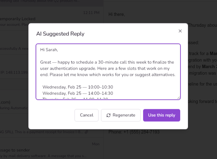 Respuestas inteligentes con AI